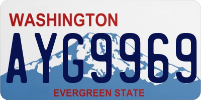 WA license plate AYG9969