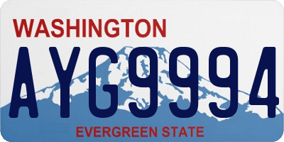 WA license plate AYG9994