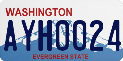 WA license plate AYH0024