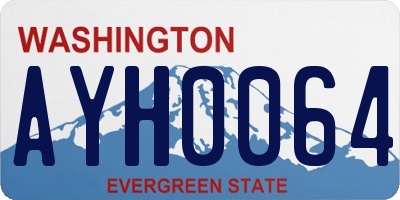 WA license plate AYH0064