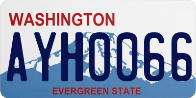 WA license plate AYH0066