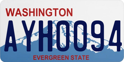 WA license plate AYH0094