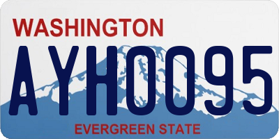 WA license plate AYH0095