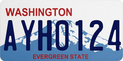 WA license plate AYH0124