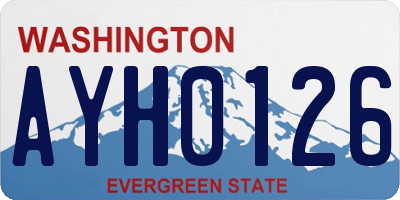 WA license plate AYH0126