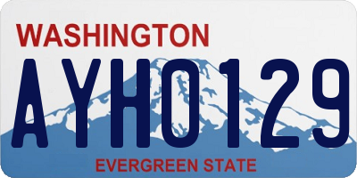WA license plate AYH0129