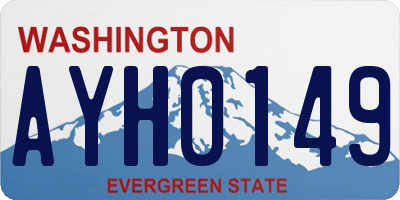 WA license plate AYH0149