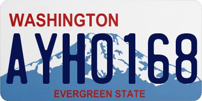 WA license plate AYH0168