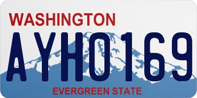 WA license plate AYH0169