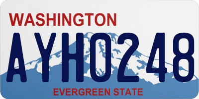 WA license plate AYH0248
