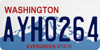 WA license plate AYH0264