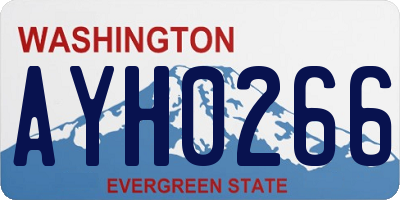 WA license plate AYH0266