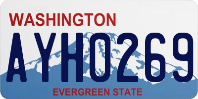 WA license plate AYH0269