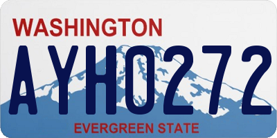 WA license plate AYH0272