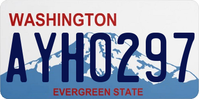 WA license plate AYH0297