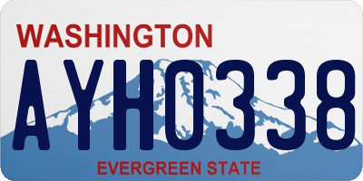 WA license plate AYH0338
