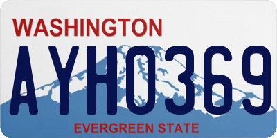 WA license plate AYH0369