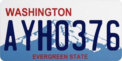 WA license plate AYH0376