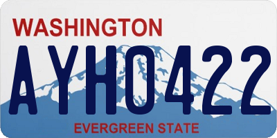 WA license plate AYH0422