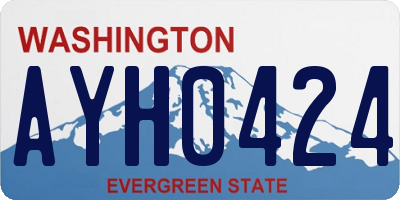 WA license plate AYH0424