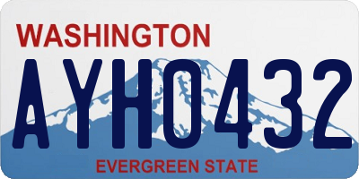 WA license plate AYH0432