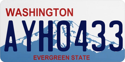 WA license plate AYH0433