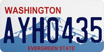 WA license plate AYH0435