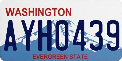 WA license plate AYH0439