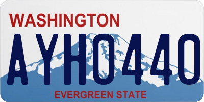 WA license plate AYH0440