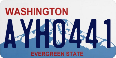 WA license plate AYH0441