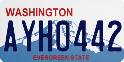 WA license plate AYH0442