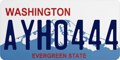WA license plate AYH0444