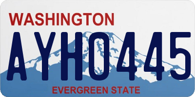 WA license plate AYH0445