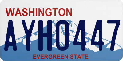 WA license plate AYH0447