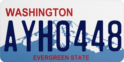 WA license plate AYH0448