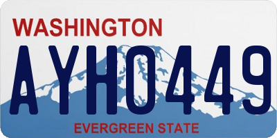 WA license plate AYH0449