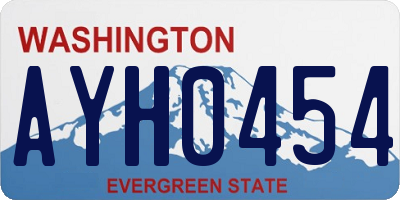 WA license plate AYH0454