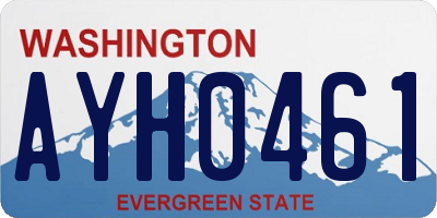WA license plate AYH0461