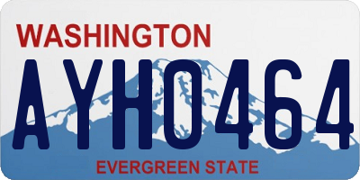 WA license plate AYH0464