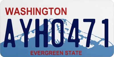 WA license plate AYH0471