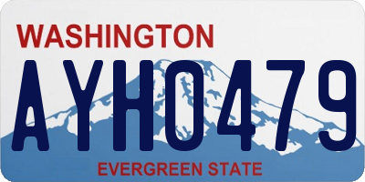 WA license plate AYH0479