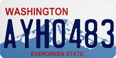 WA license plate AYH0483