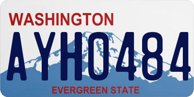WA license plate AYH0484
