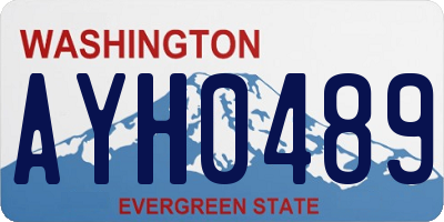 WA license plate AYH0489