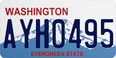 WA license plate AYH0495