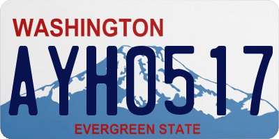 WA license plate AYH0517