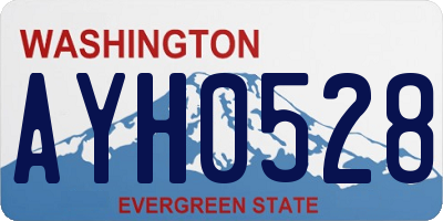 WA license plate AYH0528