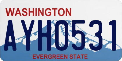 WA license plate AYH0531