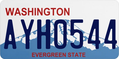 WA license plate AYH0544