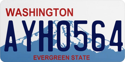 WA license plate AYH0564